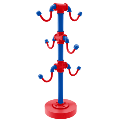 Collegiate Collection Countertop 6 Coffee Mug Holder Lawrence Blue and Crimson Edition