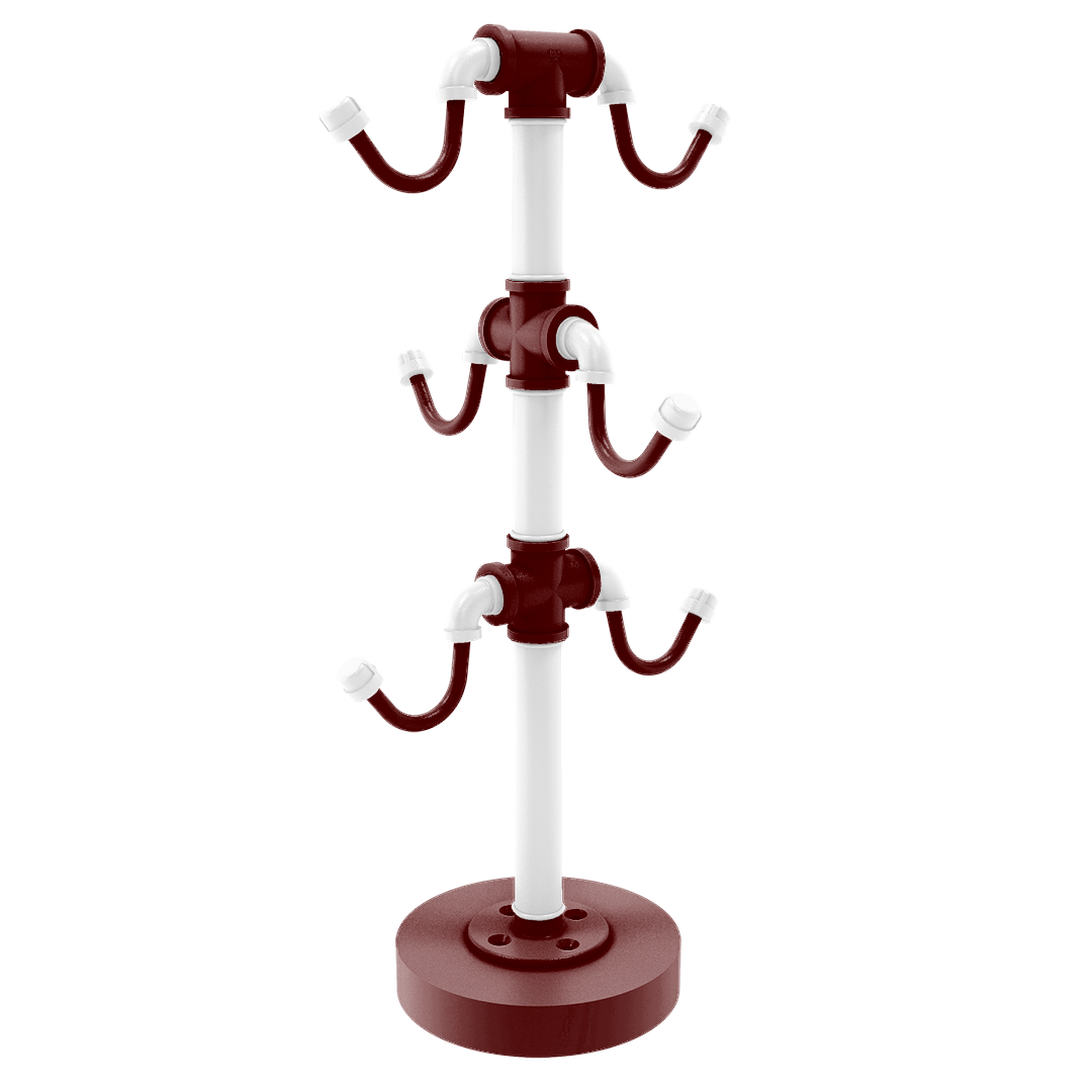 Collegiate Collection Countertop 6 Coffee Mug Holder College Station Maroon and White Edition