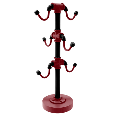 Collegiate Collection Countertop 6 Coffee Mug Holder Columbia Garnet and Black Edition