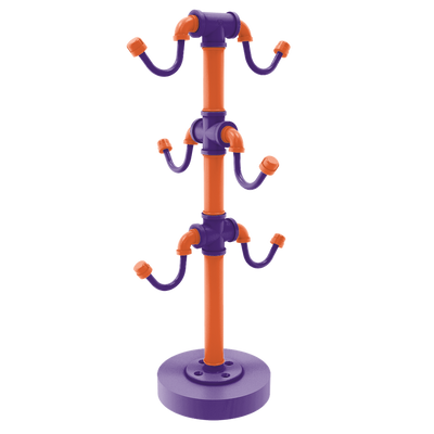 Collegiate Collection Countertop 6 Coffee Mug Holder Foothills Orange and Purple Edition