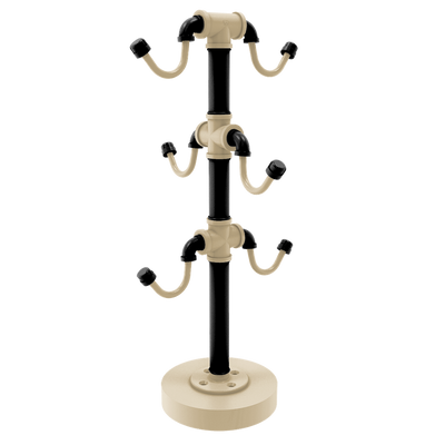 Collegiate Collection Countertop 6 Coffee Mug Holder West Lafayette Black and Gold Edition
