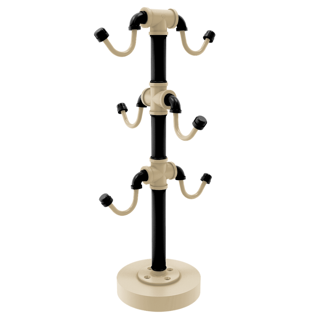 Collegiate Collection Countertop 6 Coffee Mug Holder West Lafayette Black and Gold Edition