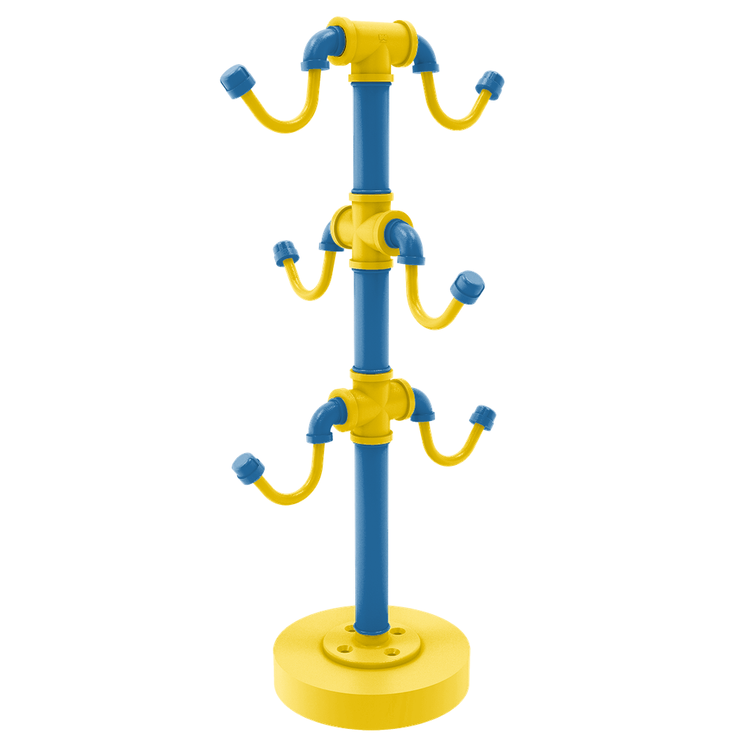 Collegiate Collection Countertop 6 Coffee Mug Holder Westwood Blue and Gold Edition