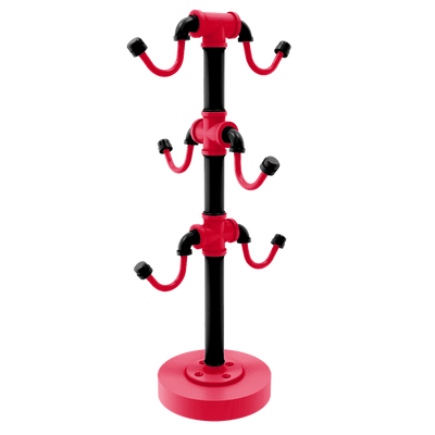 Collegiate Collection Countertop 6 Coffee Mug Holder Cincy Red and Black Edition
