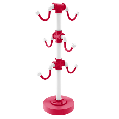 Collegiate Collection Countertop 6 Coffee Mug Holder Salt Lake Red and White Edition