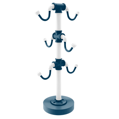 Collegiate Collection Countertop 6 Coffee Mug Holder Hartford Blue and White Edition