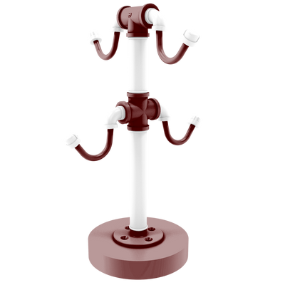 Collegiate Collection Countertop 4 Coffee Mug Holder College Station Maroon and White Edition
