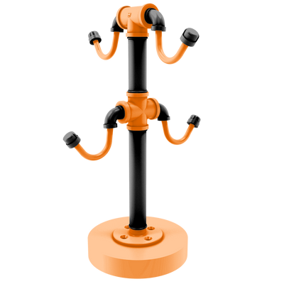 Collegiate Collection Countertop 4 Coffee Mug Holder Stillwater Orange and Black Edition