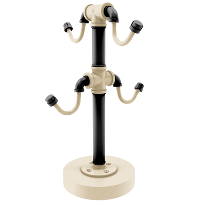 Collegiate Collection Countertop 4 Coffee Mug Holder West Lafayette Black and Gold Edition