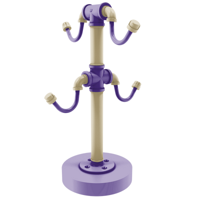 Collegiate Collection Countertop 4 Coffee Mug Holder Seattle Purple and Gold Edition