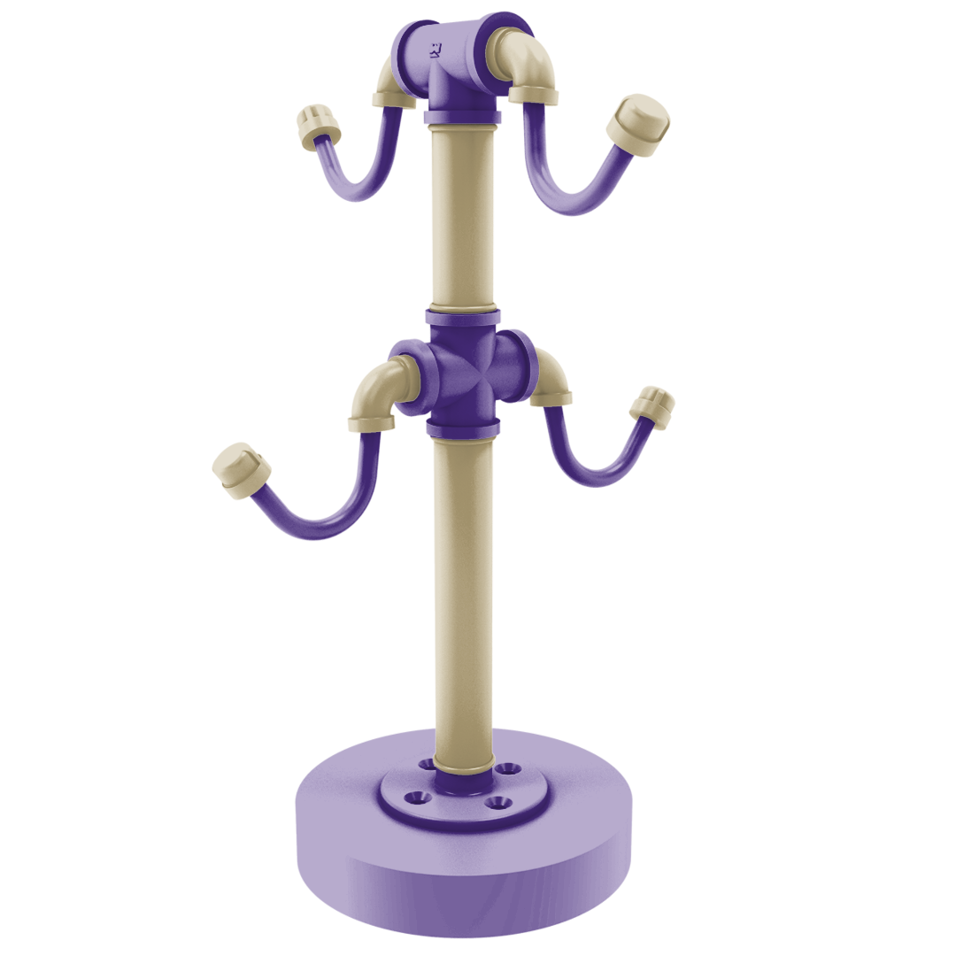 Collegiate Collection Countertop 4 Coffee Mug Holder Seattle Purple and Gold Edition