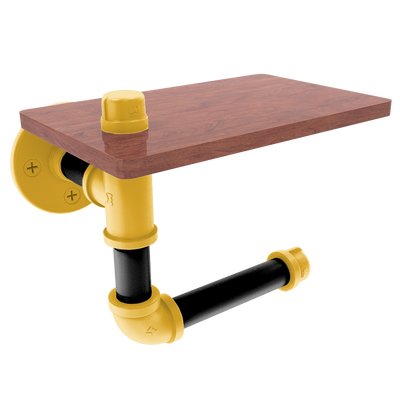 Collegiate Collection Toilet Paper Holder with Wood Shelf Show-Me State Game Day Edition