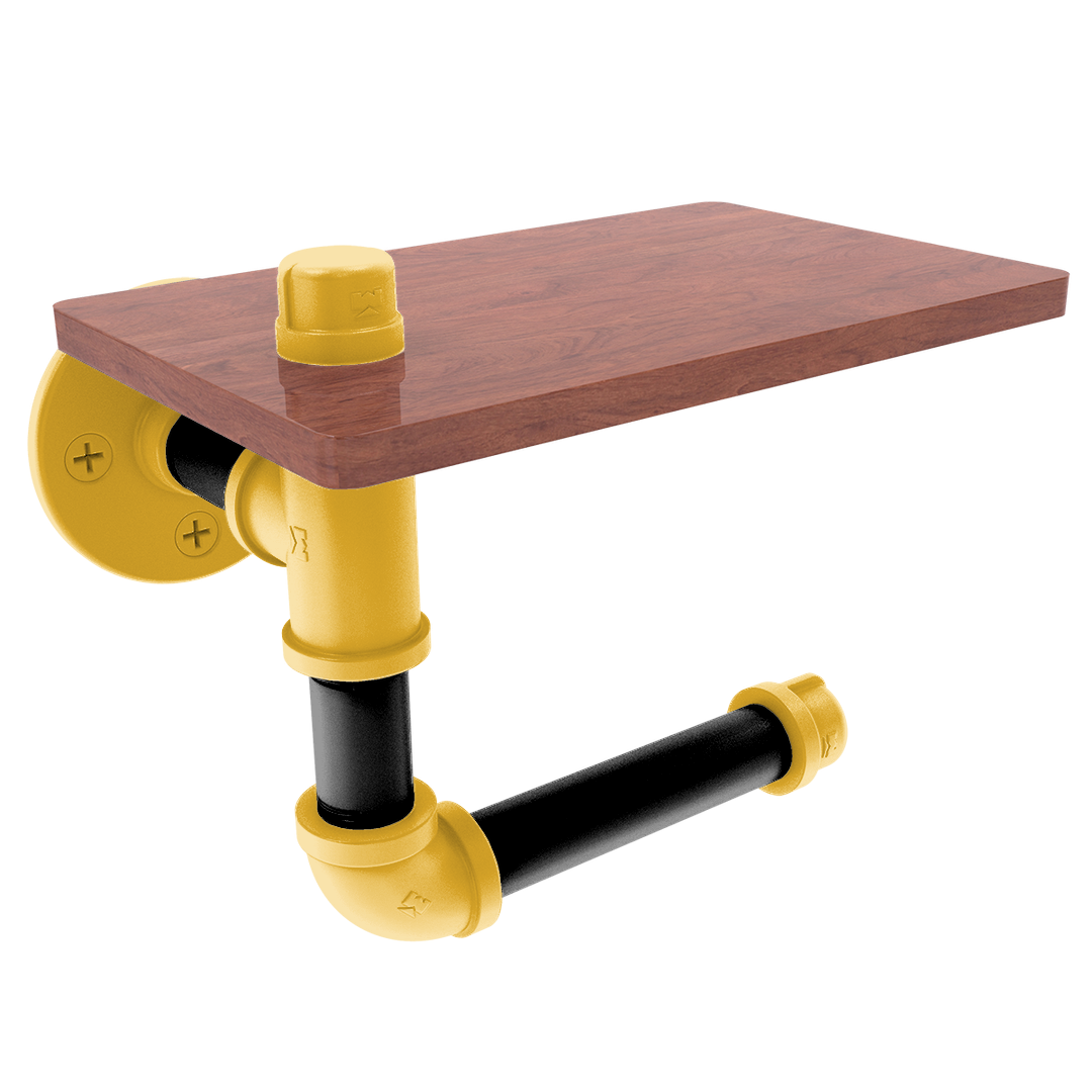 Collegiate Collection Toilet Paper Holder with Wood Shelf Show-Me State Game Day Edition