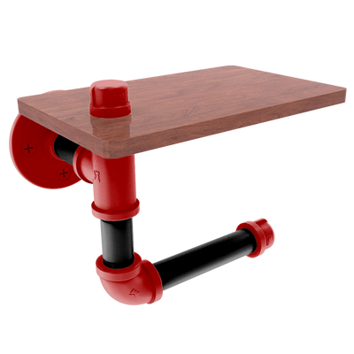 Collegiate Collection Toilet Paper Holder with Wood Shelf Derby City Game Day Edition