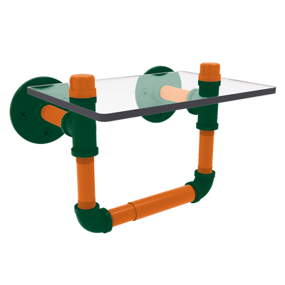 Collegiate Collection Toilet Tissue Holder with Glass Shelf South Beach Game Day Edition