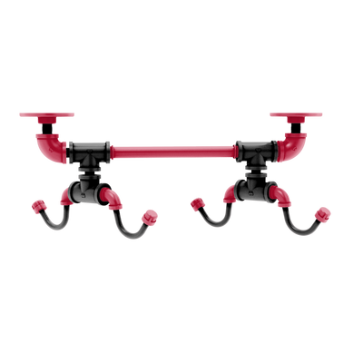 Collegiate Collection Under Cabinet 4 Coffee Mug Rack Hartford Athens Red and Black Edition