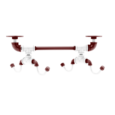 Collegiate Collection Under Cabinet 4 Coffee Mug Rack Hartford College Station Maroon and White Edition