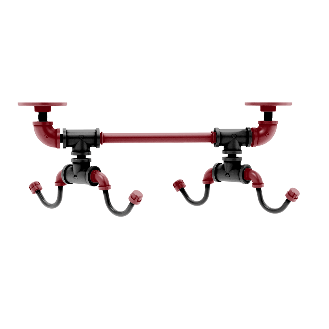 Collegiate Collection Under Cabinet 4 Coffee Mug Rack Hartford Columbia Garnet and Black Edition