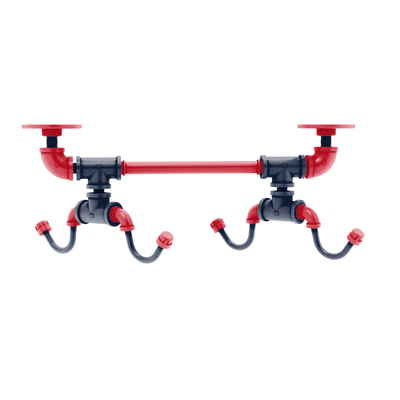 Collegiate Collection Under Cabinet 4 Coffee Mug Rack Hartford Oxford Red and Navy Edition