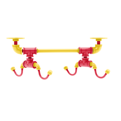 Collegiate Collection Under Cabinet 4 Coffee Mug Rack Hartford Chesapeake Red Black and Gold Edition