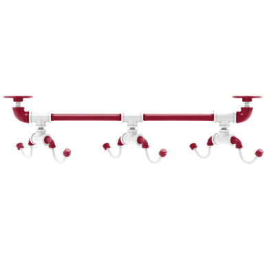Collegiate Collection Under Cabinet 6 Coffee Mug Rack Tidewater Red and White Edition
