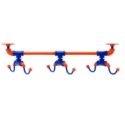 Collegiate Collection Under Cabinet 6 Coffee Mug Rack Swamp Blue and Orange Edition