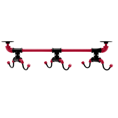 Collegiate Collection Under Cabinet 6 Coffee Mug Rack Athens Red and Black Edition