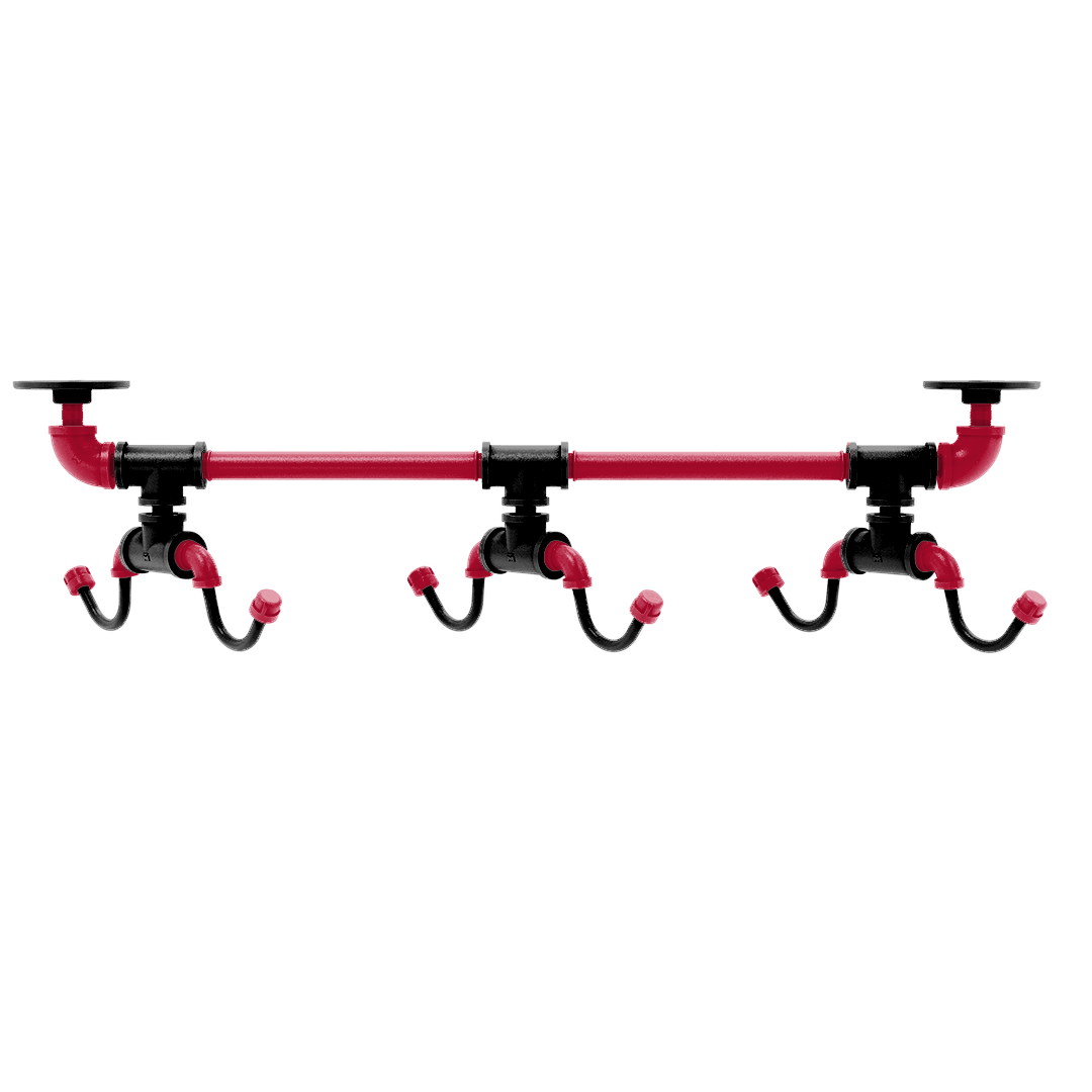 Collegiate Collection Under Cabinet 6 Coffee Mug Rack Athens Red and Black Edition
