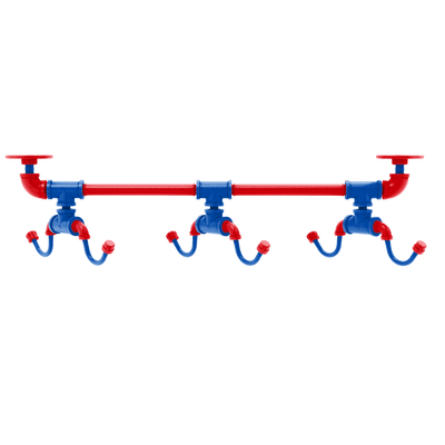 Collegiate Collection Under Cabinet 6 Coffee Mug Rack Lawrence Blue and Crimson Edition