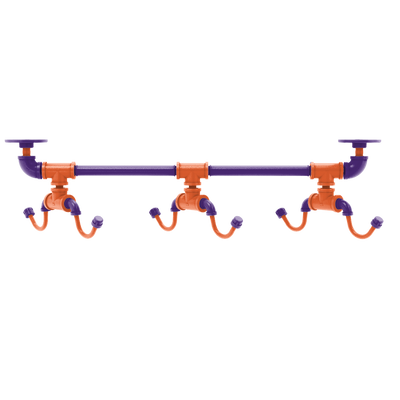 Collegiate Collection Under Cabinet 6 Coffee Mug Rack Foothills Orange and Purple Edition