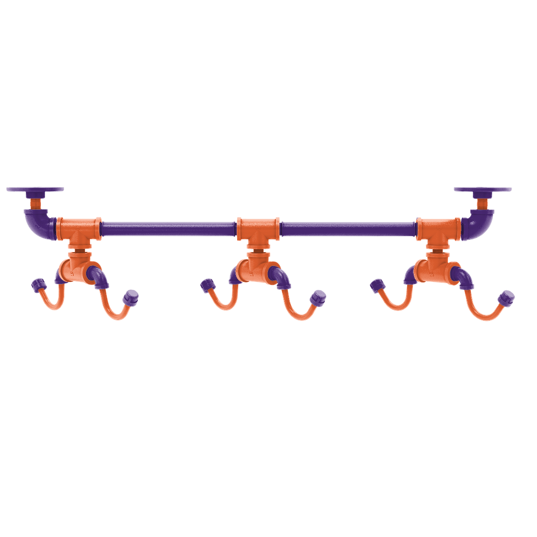 Collegiate Collection Under Cabinet 6 Coffee Mug Rack Foothills Orange and Purple Edition