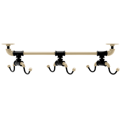 Collegiate Collection Under Cabinet 6 Coffee Mug Rack West Lafayette Black and Gold Edition
