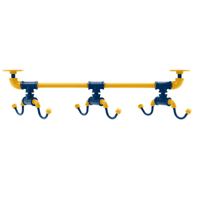 Collegiate Collection Under Cabinet 6 Coffee Mug Rack Bay Area Blue and Gold Edition