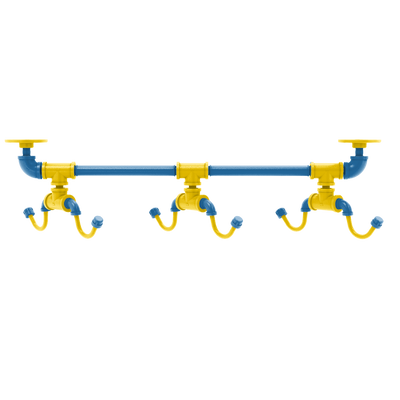 Collegiate Collection Under Cabinet 6 Coffee Mug Rack Westwood Blue and Gold Edition
