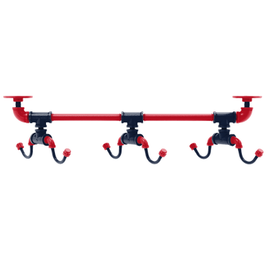 Collegiate Collection Under Cabinet 6 Coffee Mug Rack Oxford Red and Navy Edition
