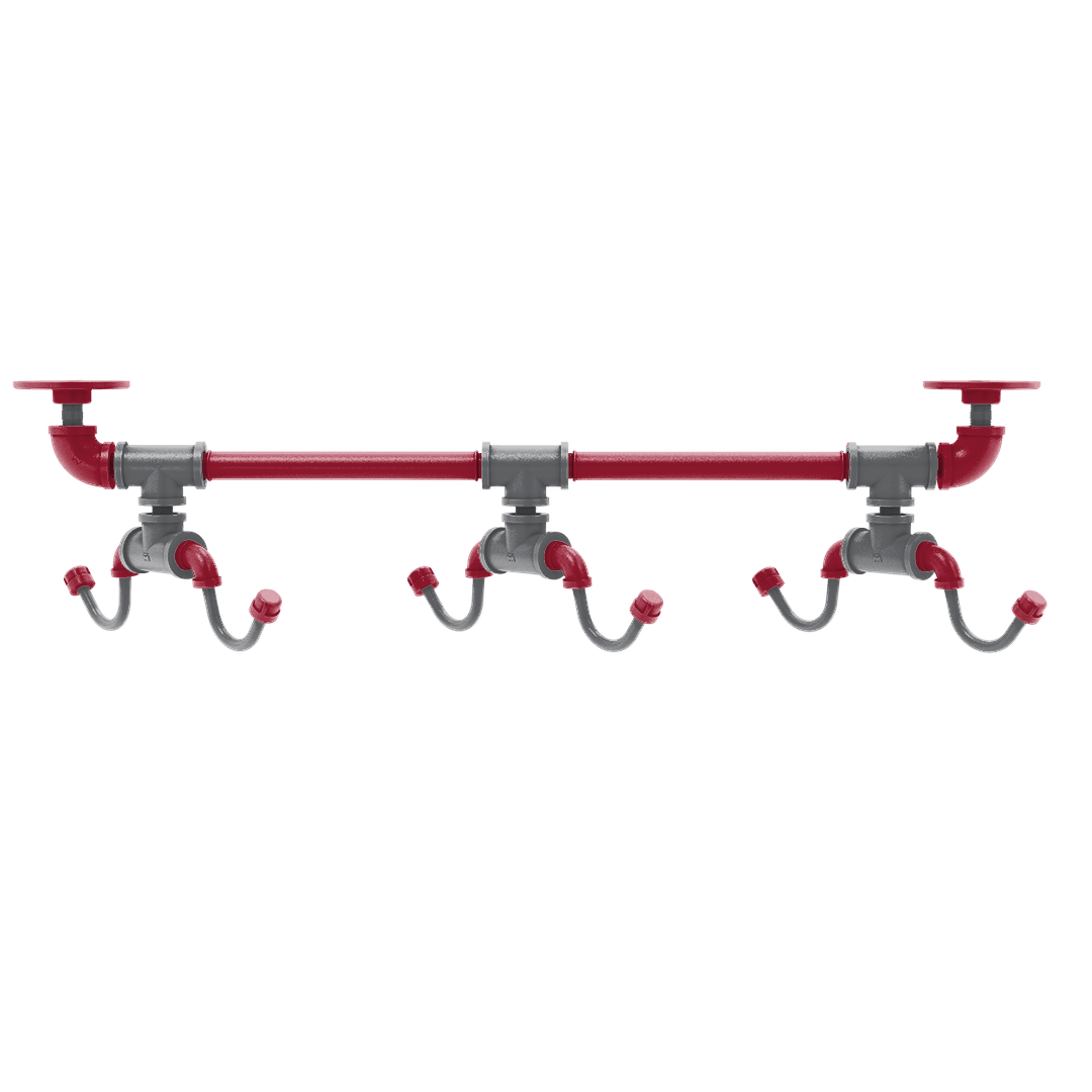 Collegiate Collection Under Cabinet 6 Coffee Mug Rack Pullman Crimson and Gray Edition