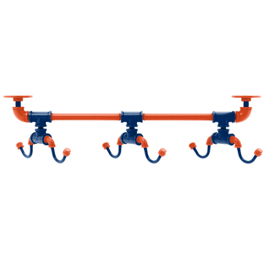 Collegiate Collection Under Cabinet 6 Coffee Mug Rack Charlottesville Orange and Blue Edition