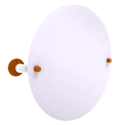 Collegiate Collection Frameless Round Wall Mounted Tilt Mirror Austin Game Day Edition