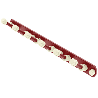 Collegiate Collection 6 Position Tie and Belt Rack Norman Crimson and Cream Edition