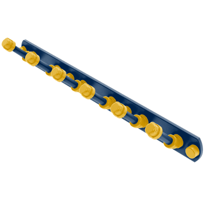 Collegiate Collection 6 Position Tie and Belt Rack Mountaineer State Blue and Gold Edition
