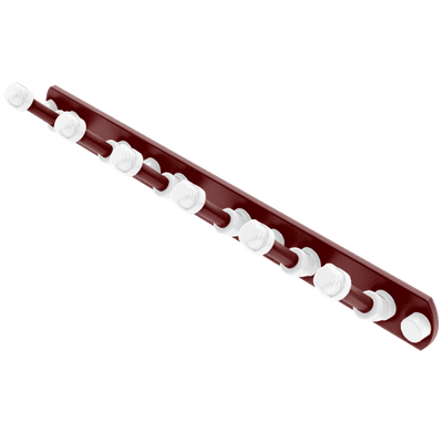 Collegiate Collection 6 Position Tie and Belt Rack College Station Maroon and White Edition