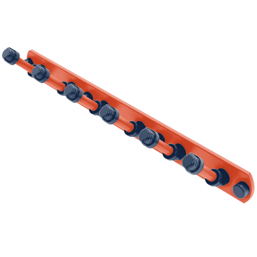 Collegiate Collection 6 Position Tie and Belt Rack Champaign Orange and Blue Edition