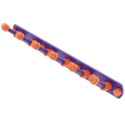 Collegiate Collection 6 Position Tie and Belt Rack Foothills Orange and Purple Edition