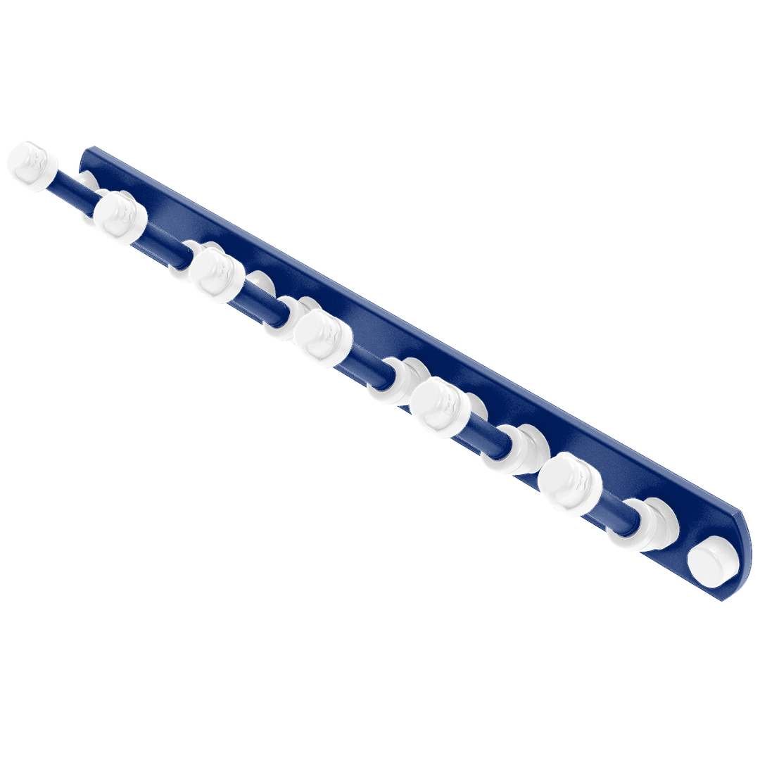 Collegiate Collection 6 Position Tie and Belt Rack Durham Blue and White Edition