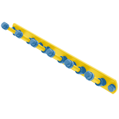 Collegiate Collection 6 Position Tie and Belt Rack Westwood Blue and Gold Edition
