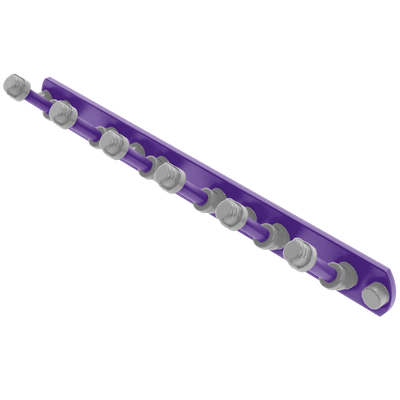Collegiate Collection 6 Position Tie and Belt Rack Flint Hills Purple and Silver Edition