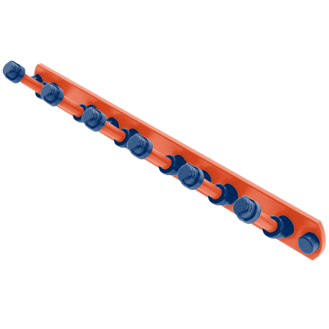 Collegiate Collection 6 Position Tie and Belt Rack Charlottesville Orange and Blue Edition