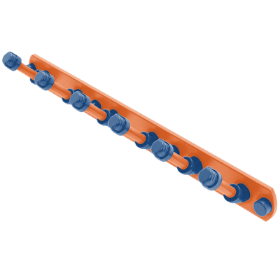 Collegiate Collection 6 Position Tie and Belt Rack Treasure Valley Blue and Orange Edition