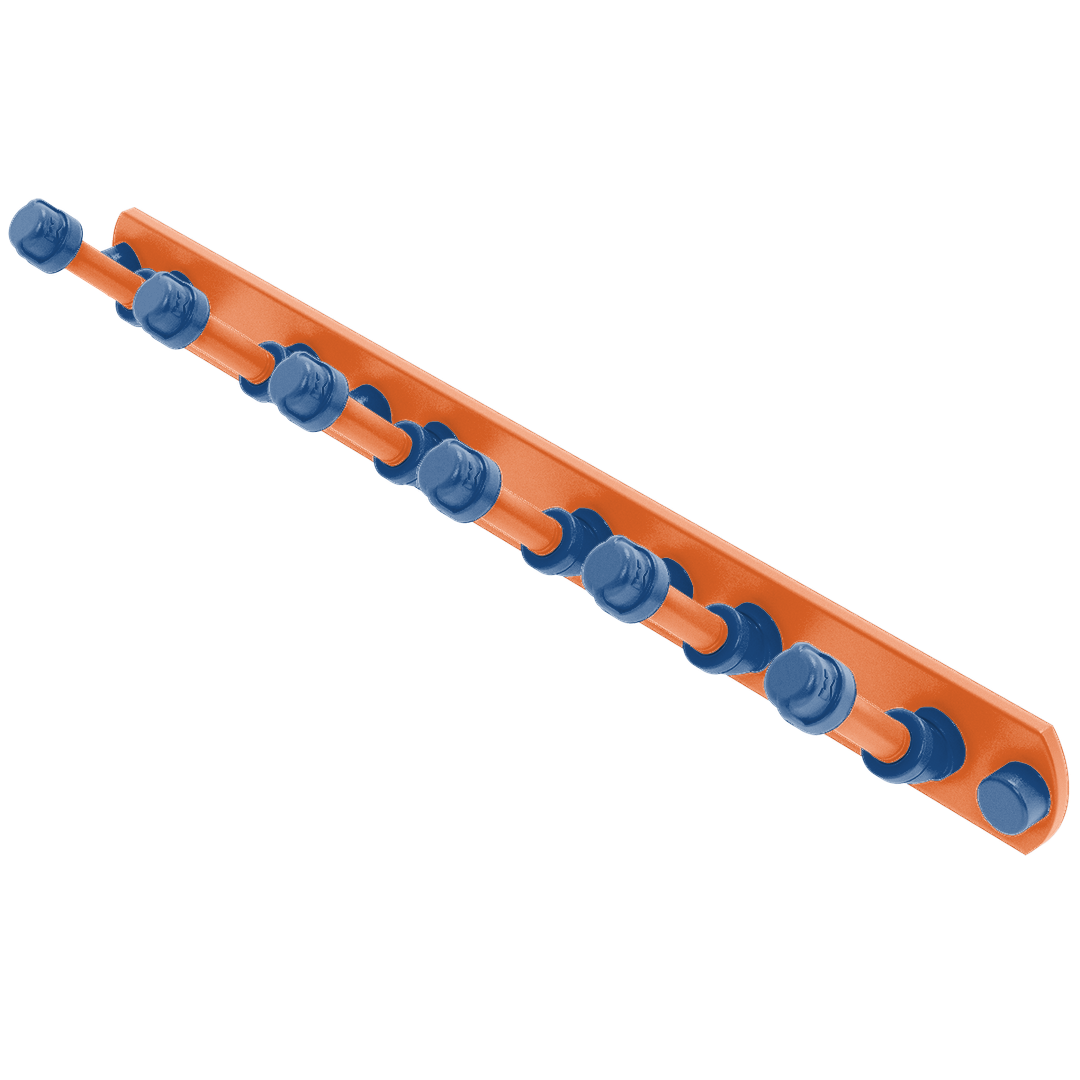 Collegiate Collection 6 Position Tie and Belt Rack Treasure Valley Blue and Orange Edition