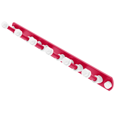 Collegiate Collection 6 Position Tie and Belt Rack Salt Lake Red and White Edition